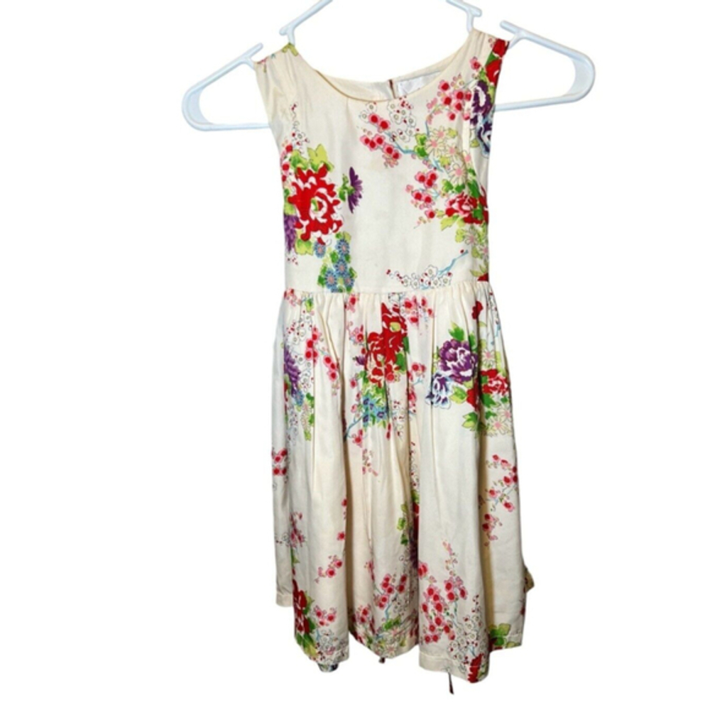 Girls Rare Editions Dress White Multi Floral 6X